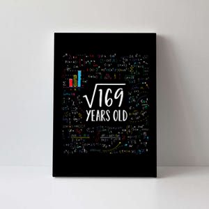 Square Root Of 169 13th Birthday 13 Year Old Gifts Math Bday Canvas