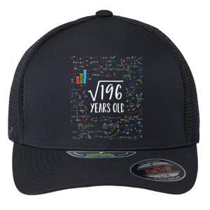 Square Root Of 196 14th Birthday 14 Year Old Gifts Math Bday Flexfit Unipanel Trucker Cap