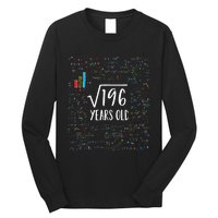 Square Root Of 196 14th Birthday 14 Year Old Gifts Math Bday Long Sleeve Shirt