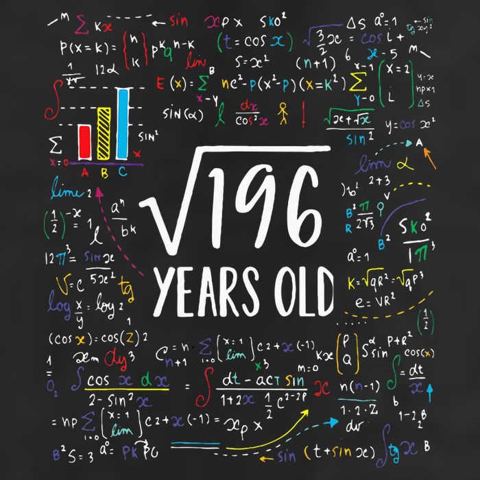 Square Root Of 196 14th Birthday 14 Year Old Gifts Math Bday 11oz C Handle Ceramic Mug