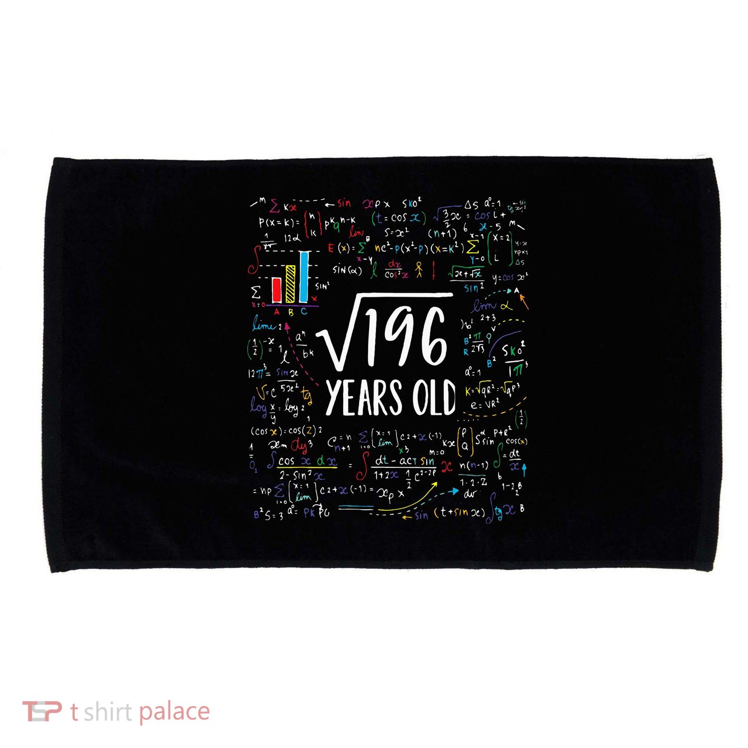 Square Root Of 196 14th Birthday 14 Year Old Gifts Math Bday Microfiber Hand Towel