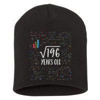 Square Root Of 196 14th Birthday 14 Year Old Gifts Math Bday Short Acrylic Beanie