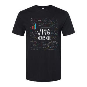 Square Root Of 196 14th Birthday 14 Year Old Gifts Math Bday Softstyle CVC T-Shirt