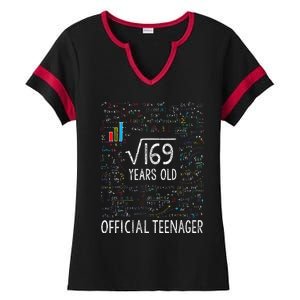 Square Root Of 169 13 Years Old Nager Birthday Ladies Halftime Notch Neck Tee