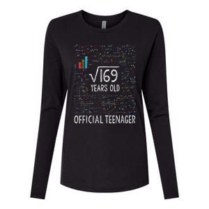 Square Root Of 169 13 Years Old Nager Birthday Womens Cotton Relaxed Long Sleeve T-Shirt