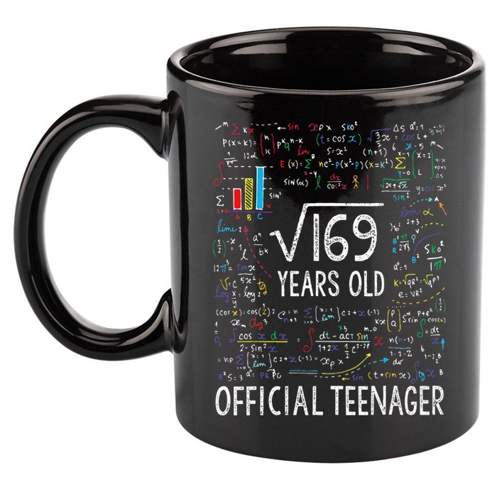 Square Root Of 169 13 Years Old Nager Birthday 11oz C Handle Ceramic Mug