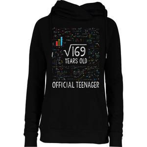 Square Root Of 169 13 Years Old Nager Birthday Womens Funnel Neck Pullover Hood