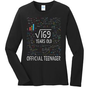 Square Root Of 169 13 Years Old Nager Birthday Ladies Long Sleeve Shirt