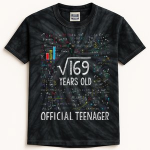 Square Root Of 169 13 Years Old Nager Birthday Kids Tie-Dye T-Shirt