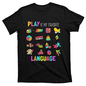 Speech Rapy Play Is My Favorite Language Slp Rapist T-Shirt