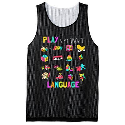 Speech Rapy Play Is My Favorite Language Slp Rapist Mesh Reversible Basketball Jersey Tank