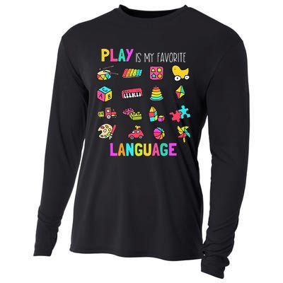 Speech Rapy Play Is My Favorite Language Slp Rapist Cooling Performance Long Sleeve Crew