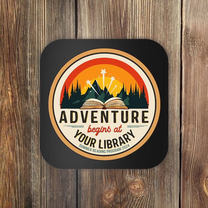 Summer Reading Program 2024 Adventure Begins At Your Library Coaster