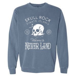 Skull Rock Pirate Island Never Land Garment-Dyed Sweatshirt