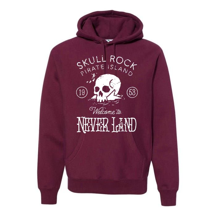 Skull Rock Pirate Island Never Land Premium Hoodie