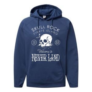 Skull Rock Pirate Island Never Land Performance Fleece Hoodie