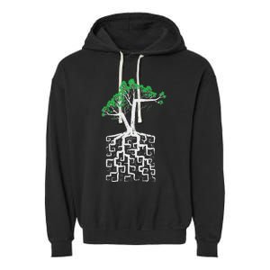 Square Root Pun With A Tree And Math Garment-Dyed Fleece Hoodie