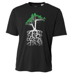 Square Root Pun With A Tree And Math Cooling Performance Crew T-Shirt