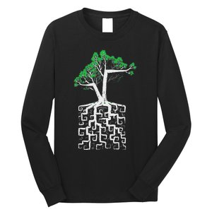 Square Root Pun With A Tree And Math Long Sleeve Shirt