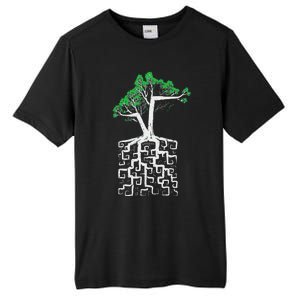 Square Root Pun With A Tree And Math Tall Fusion ChromaSoft Performance T-Shirt