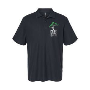 Square Root Pun With A Tree And Math Softstyle Adult Sport Polo