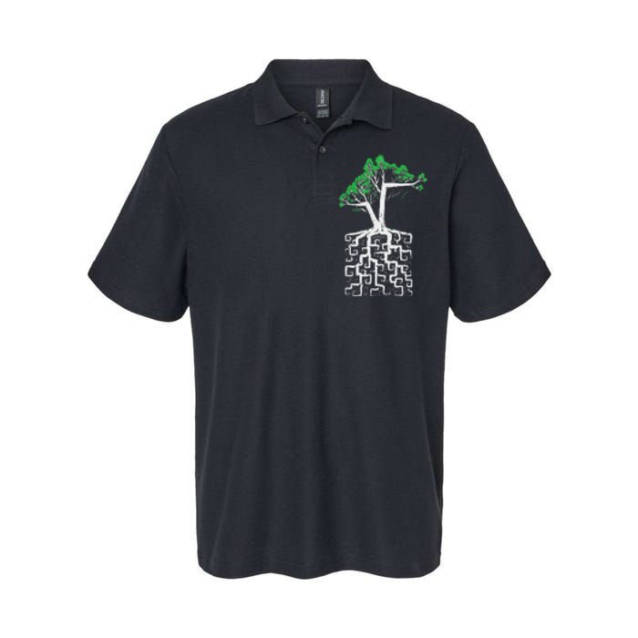 Square Root Pun With A Tree And Math Softstyle Adult Sport Polo