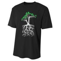 Square Root Pun With A Tree And Math Performance Sprint T-Shirt