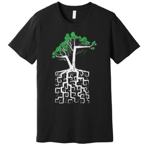 Square Root Pun With A Tree And Math Premium T-Shirt