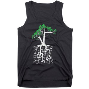 Square Root Pun With A Tree And Math Tank Top