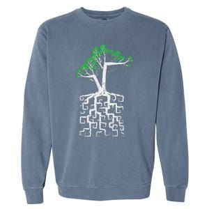 Square Root Pun With A Tree And Math Garment-Dyed Sweatshirt