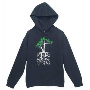 Square Root Pun With A Tree And Math Urban Pullover Hoodie