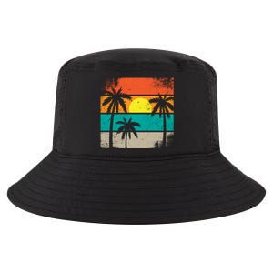 Summer Retro Palm Trees Tropical Cool Comfort Performance Bucket Hat