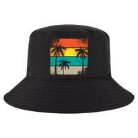 Summer Retro Palm Trees Tropical Cool Comfort Performance Bucket Hat
