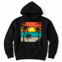 Summer Retro Palm Trees Tropical Hoodie