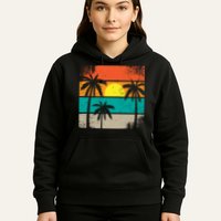 Summer Retro Palm Trees Tropical Hoodie