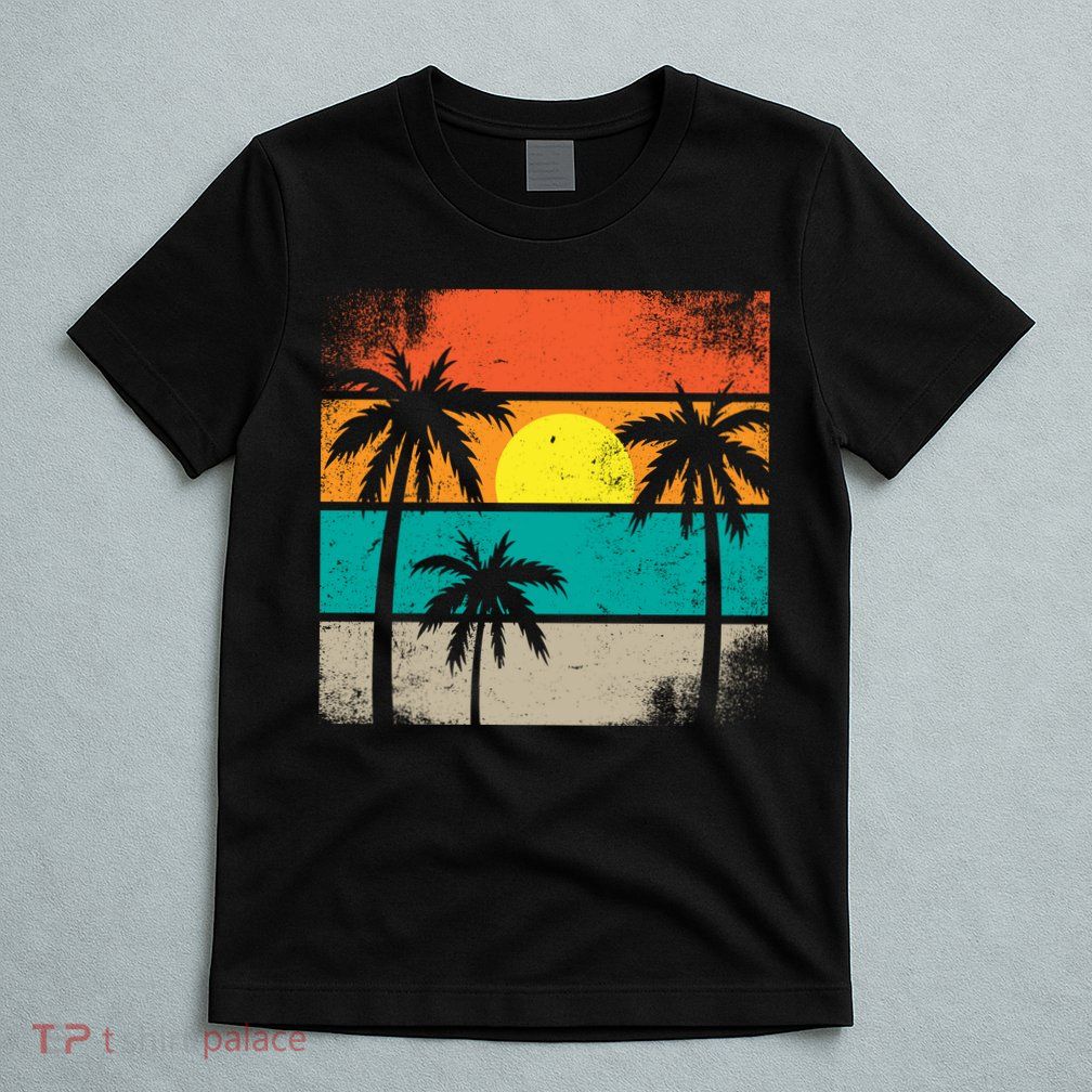 Summer Retro Palm Trees Tropical T-Shirt