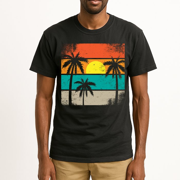Summer Retro Palm Trees Tropical Tall T-Shirt