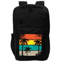 Summer Retro Palm Trees Tropical Impact Tech Backpack