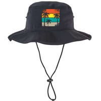 Summer Retro Palm Trees Tropical Bucket Hat