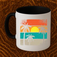 Summer Retro Palm Trees Tropical Mug