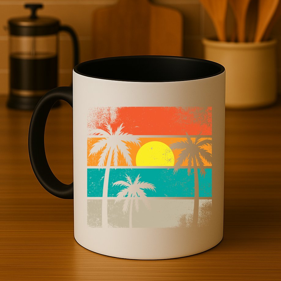 Summer Retro Palm Trees Tropical Mug