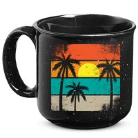 Summer Retro Palm Trees Tropical 15oz Campfire Ceramic Mug