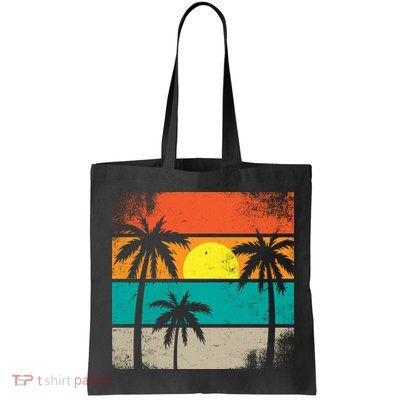Summer Retro Palm Trees Tropical Bag