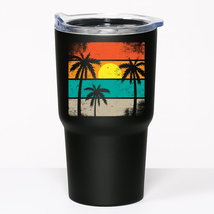 Summer Retro Palm Trees Tropical Tumbler