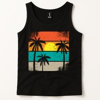 Summer Retro Palm Trees Tropical Tank Top