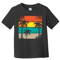 Summer Retro Palm Trees Tropical Toddler T-Shirt