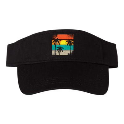 Summer Retro Palm Trees Tropical Visor