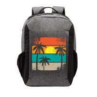 Summer Retro Palm Trees Tropical Vector Backpack