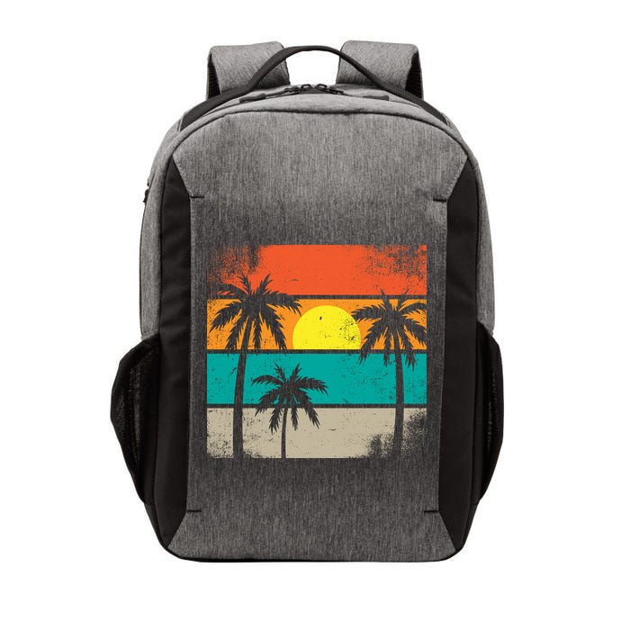 Summer Retro Palm Trees Tropical Vector Backpack