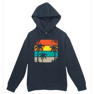 Summer Retro Palm Trees Tropical Urban Pullover Hoodie